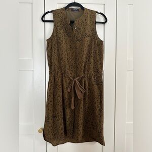 Madewell Fall Silk button up dress Sz S